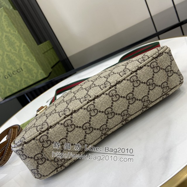 Gucci專櫃古馳最新款購物袋GG圖案條紋織大號肩背包 jh1997型號：815218